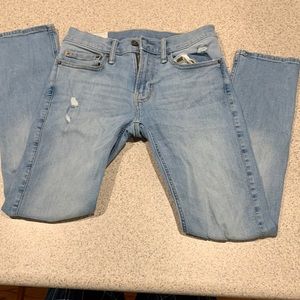 Abercrombie & Fitch skinny ripped jeans.